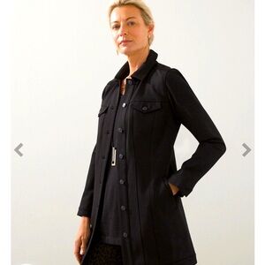 Elongated Ponte Jacket Black M